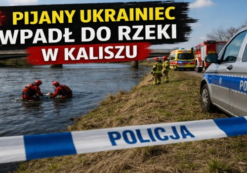 ???? DRAMATYCZNA AKCJA W KALISZU. NIETRZEŹWY MĘŻCZYZNA WPADŁ DO RZEKI