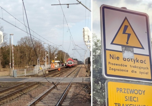 Kierowca ciężarówki uszkodził sieć trakcyjną i uciekł. Opłakane skutki