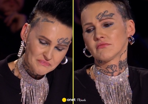 Agnieszka Chylińska cała we łzach. 