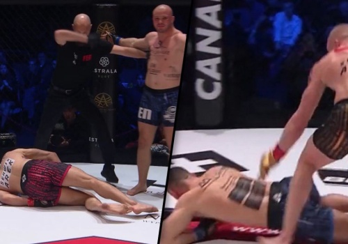 Brutalne nokauty w Częstochowie, mistrz obronił pas na gali FEN 62