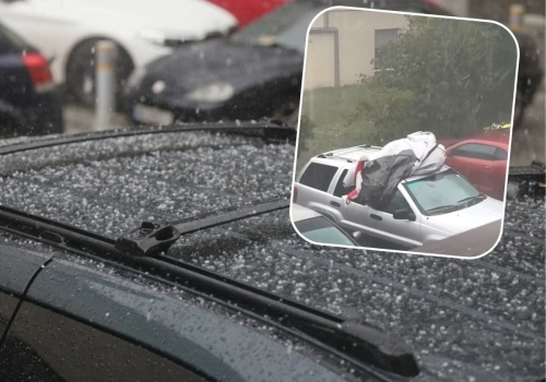 Kierowca zasłonił sobą auto przed gradem. Jego poświęcenie robi furorę w sieci