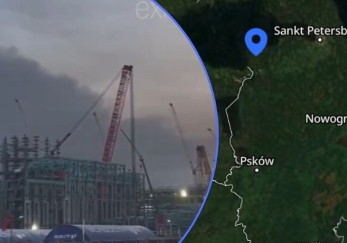 Ukraina uderzyła w strategiczny punkt nad Bałtykiem. Widać kłęby dymu