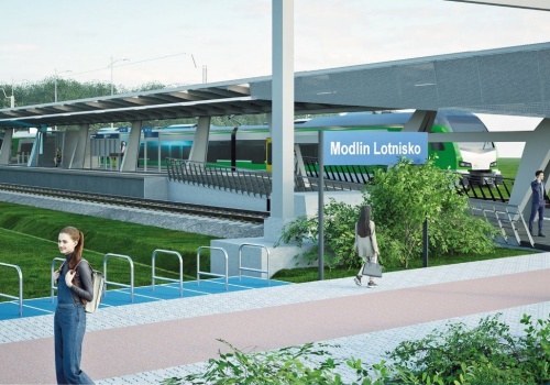 PKP PLK ogłosiły przetarg na połączenie kolejowe na lotnisko w Modlinie