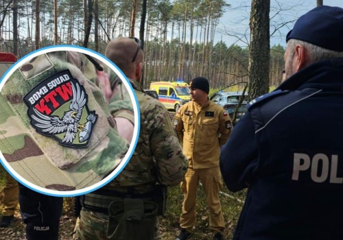 Dron znaleziony w lesie w Kadłubie. Służby zabezpieczyły teren