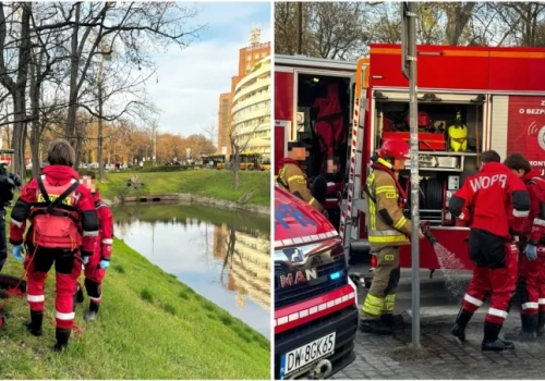 Dramat w centrum Wrocławia. Martwy człowiek w fosie