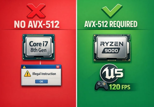 Architektoniczny „wyrok” na starsze CPU: Standard AVX-512 staje się wymogiem w grach 2026