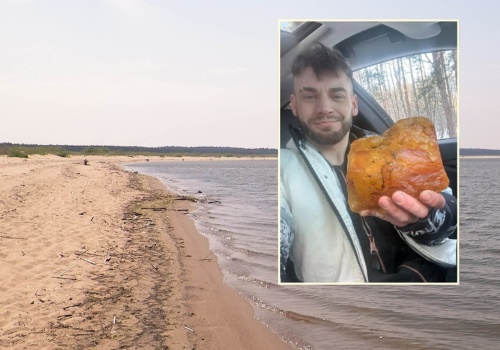 Kacper znalazł gigantyczny bursztyn nad Bałtykiem. 