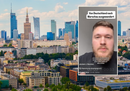 Niemiec przeprowadził się do Polski. 