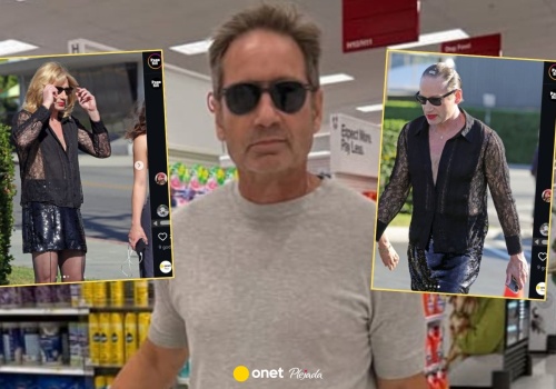 Poznajecie? Gwiazdor lat 90. zaskoczył w blond peruce i skórzanej mini