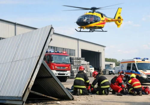 Ściana runęła podczas montażu. Pracownik w ciężkim stanie