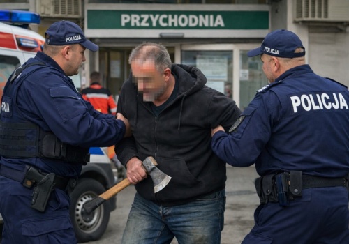 Z siekierą do lekarza w Tarnowie. Agresywny mężczyzna obezwładniony