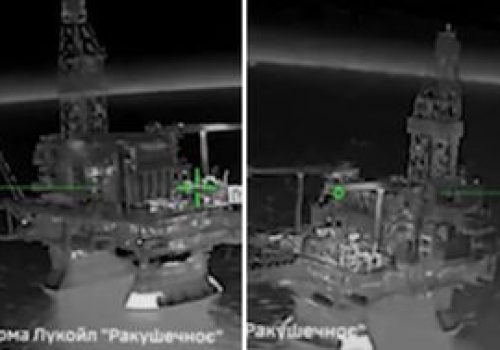 Rosyjskie platformy wiertnicze na Morzu Kaspijskim zaatakowane