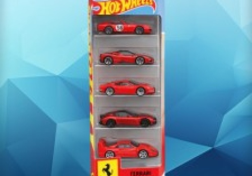 Zestaw 5 resoraków Hot Wheels Ferrari za 56 zł na Allegro