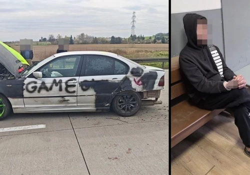 Pościg na A4, strzał ostrzegawczy i zatrzymanie niebezpiecznego kierowcy (FILM)