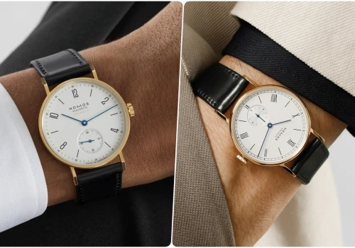 Nomos Ludwig gold i Tangente gold. Klasyczne zegarki mechaniczne z kopertami ze złota