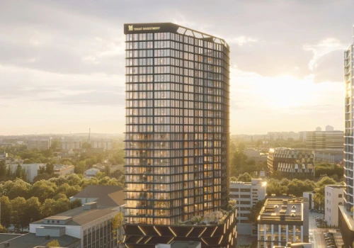 Szklana wieża rośnie w Katowicach. Pierwszy taki apartamentowiec w Polsce