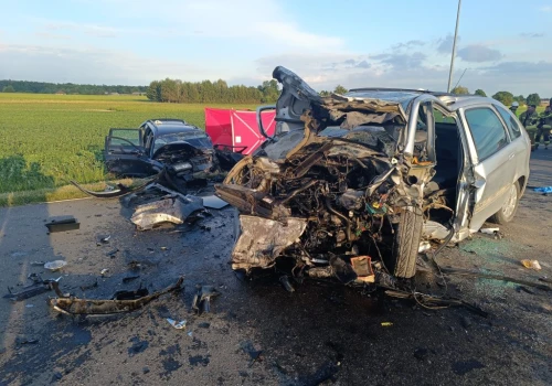 Tragiczny wypadek w Klinach. Jedna osoba zginęła w zderzeniu Volkswagena z Citroenem
