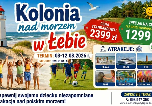 Pora myśleć o wakacjach! Ruszyły zapisy na kolonie w Łebie