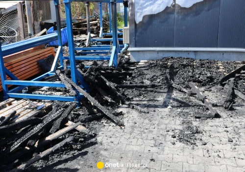 Pożar na targowisku w Koszalinie. Zatrzymano podejrzanego o podpalenie