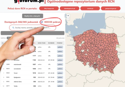 300 tys. pobrań danych z rcn.geoforum.pl
