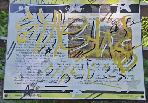 „Domorosły artysta” niszczy teren RPN. Park zapowiada monitoring i wzmożone kontrole