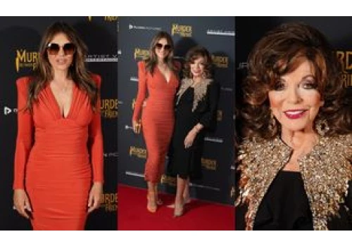 60-letnia Elizabeth Hurley i starsza od niej o 33 lata Joan Collins zachwycają młodzieńczą aparycją na premierze (ZDJĘCIA)