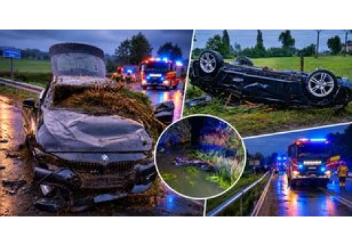 Auto wpadło do rzeki. Nie żyje 23-latek, kierowca został zatrzymany