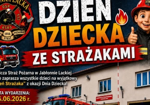 Dzień Dziecka ze strażakami w Jabłonnej Lackiej