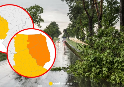 IMGW wydał pomarańczowy alert przed nawałnicami. Możliwe wichury, ulewy i gradobicia