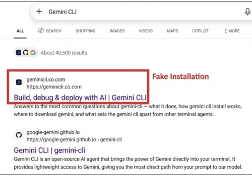 Nowa fala ataków na programistów. Cyberprzestępcy zatruwają wyniki wyszukiwania (SEO poisoning), aby dystrybuować złośliwe instalatory Gemini CLI oraz Claude Code