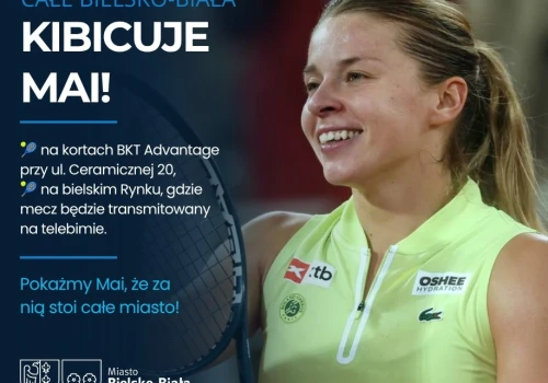 Bielszczanie będą kibicować Mai Chwalińskiej na rynku i kortach tenisowych