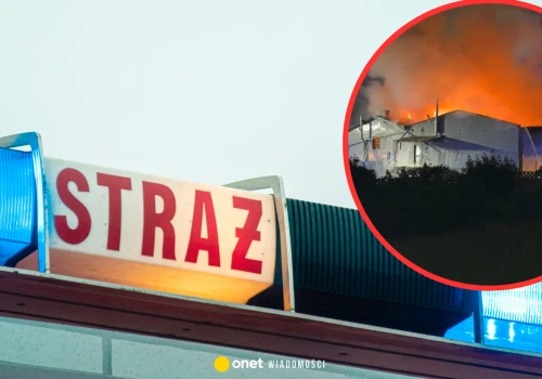 Duży pożar hali na Pomorzu. Mieszkańcy otrzymali alert RCB