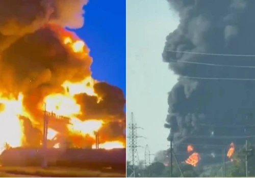 Skuteczne ataki Ukrainy - trafiono w bazę wojskową i skład ropy. Zełenski: Sankcje działają