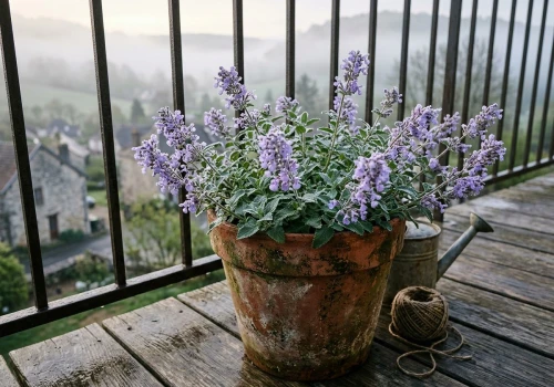 Wygląda jak lawenda, pachnie jeszcze ciekawiej. Idealna dla zapominalskich. Balkon tonie w kwiatach