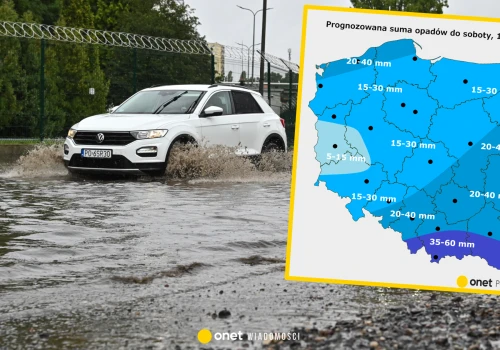 W kilka dni spadnie do 60 mm deszczu. Przez Polskę przejdą fale ulew i burz