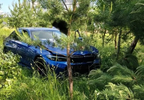Nastolatek w BMW wypadł z drogi na pętli miejskiej w Ciechanowie. Uderzył w kilka drzew