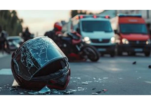 Wypadek w Porębie pod Pszczyną. Motocykl zderzył się z samochodem osobowym. Na miejscu lądował śmigłowiec Lotniczego Pogotowia Ratunkowego