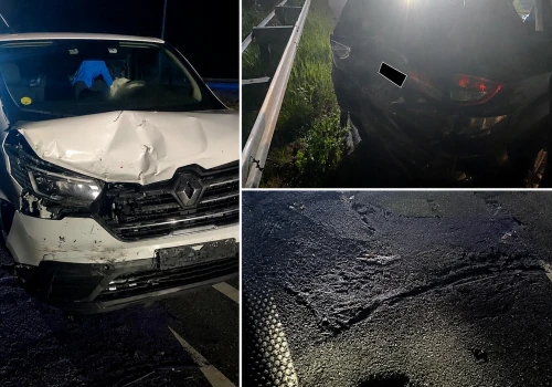 ZDERZENIE DWÓCH POJAZDÓW NA A2