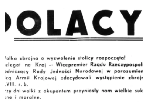 Kalendarium Powstania Warszawskiego