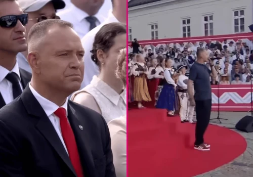 Ale sceny przed samym Karolem Nawrockim. Prezydent nie mógł oderwać wzroku