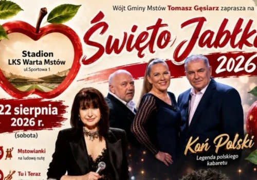 Święto Jabłka 2026 w Mstowie. Na scenie Krystyna Giżowska, Mateusz Ziółko i kabaret Koń Polski
