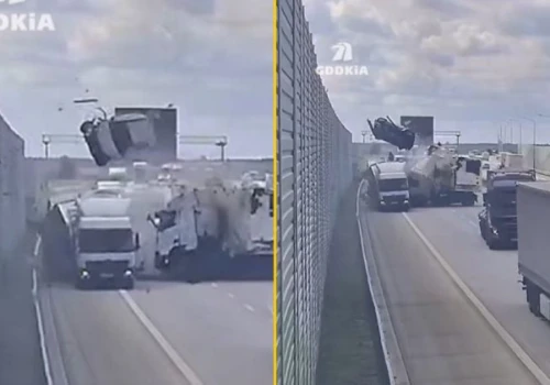 „Wyglądało dramatycznie”. Groźne zderzenie ciężarówek na A1