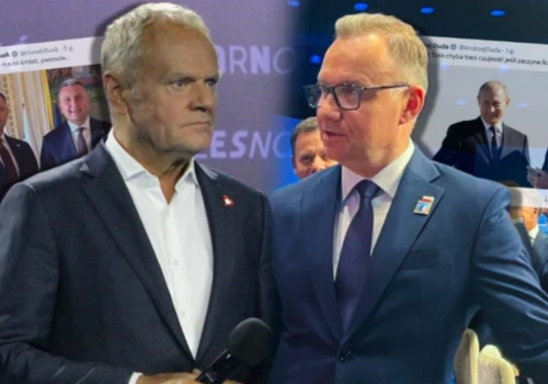 Tusk i Duda starli się w sieci. Poszło o zdjęcia