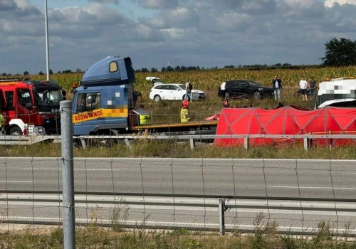 Tragedia w powiecie częstochowskim. Ciężarówka wjechała w ekipę pracującą na autostradzie A1