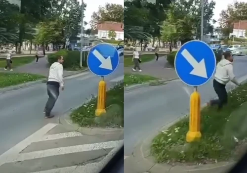 Awantura w Kraśniku o mało nie skończyła się pod kołami autobusu. W sieci pojawiło się nagranie świadka