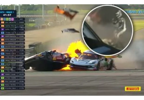 Wyciągnął rywala z płonącego Ferrari. 