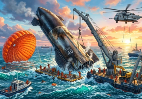 Historyczny odzysk Starshipa – Ship 40 przetrwał wodowanie na Oceanie Indyjskim