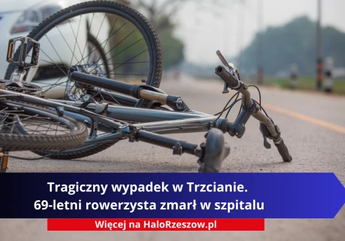 Tragiczny wypadek w Trzcianie. 69-letni rowerzysta zmarł w szpitalu