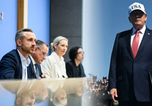 Trump świętuje po wynikach wyborów z Niemiec. 