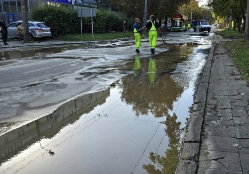 Poważna awaria wodociągowa w Lublinie. Ul. Głęboka wyłączona z ruchu, są objazdy